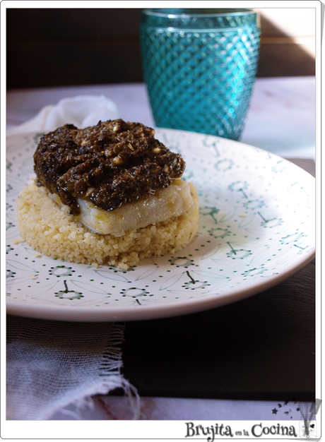 Bacalao con tapenade y cous cous