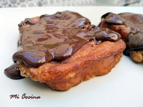 TORRIJAS CUBIERTAS DE CHOCOLATE
