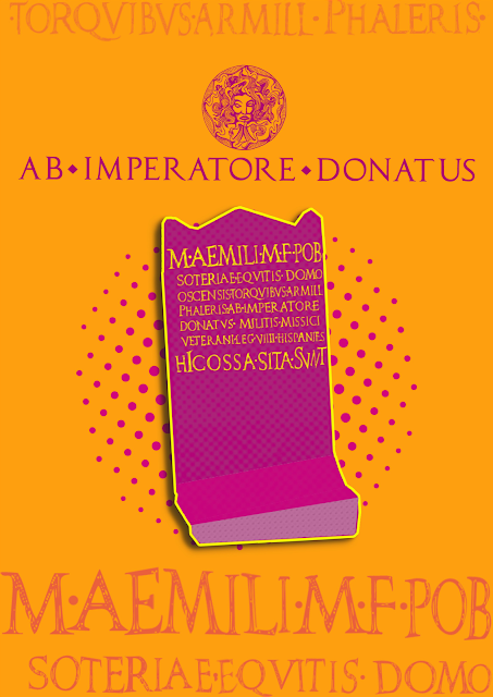 EL CABALLERO DE LA LEGIO VIIII HISPANIENSIS MARCO EMILIO SOTERIA. LEGIONARIO DE OSCA A CALES. ESTELA FUNERARIA