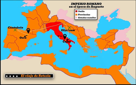 EL CABALLERO DE LA LEGIO VIIII HISPANIENSIS MARCO EMILIO SOTERIA. LEGIONARIO DE OSCA A CALES. ESTELA FUNERARIA