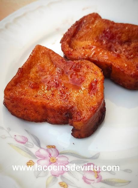 Torrijas a la tarta de queso