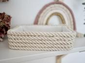 Cesta cuerda macramé