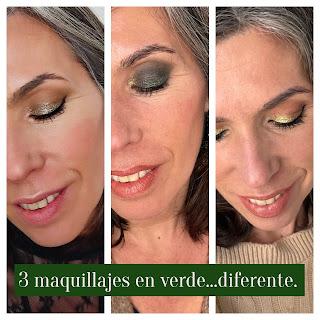 Maquillajes en tonos verdes...diferentes.