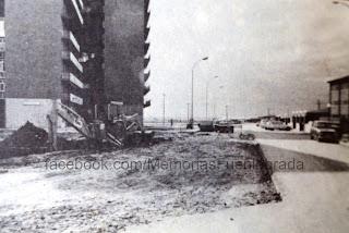 Obras en la calle Mónaco en 1984