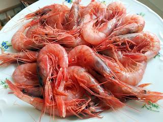 Arroz caldoso gambas rojas, 