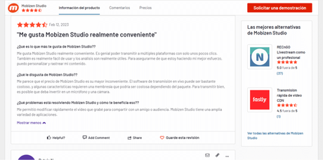 Testimonios de uso de Mobizen Studio