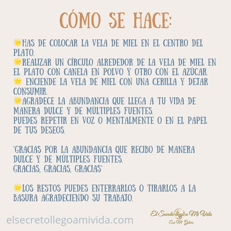 Hoy 22/3/23 Ritual Vela de Miel 🐝🍯