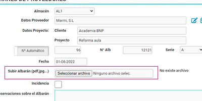 Adjuntar documento al crear albarán compras Cloud Gestion Adjuntar documento al crear albarán compras Cloud Gestion