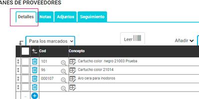 Añadir los datos del cuerpo al crear albarán compras Cloud Gestion Añadir los datos del cuerpo al crear albarán compras Cloud Gestion