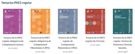 Se comparten enlaces para ver y/o descargar los temarios PAES regular, admisión 2024.