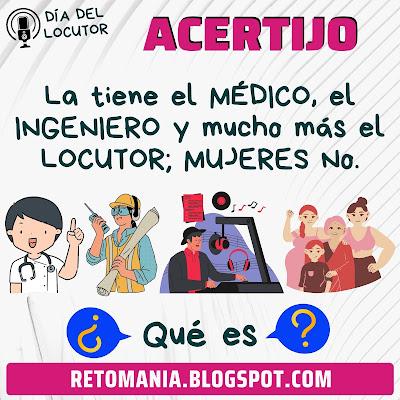 ACERTIJOS Acertijos, Descubre el número, Descubre la palabra, Desafíos matemáticos, Retos matemáticos, Juego mentales, Retos visuales, Retos virales, Juegos de letras, Juegos de palabras, Problemas matemáticos, Locutor, Día del locutor