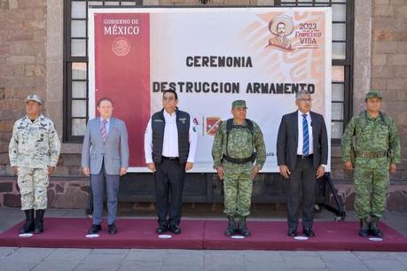 Medio millón de armas de fuego fueron destruidas por la sedena