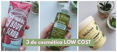 Tres productos de cosmética LOW COST - Opinión