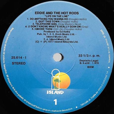 Eddie and the the hot rods -Life on the line Lp 1978 (1977)