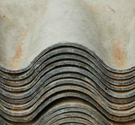 part of old roof with rust