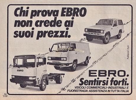 Ebro, una marca española comercializada en Italia en 1985