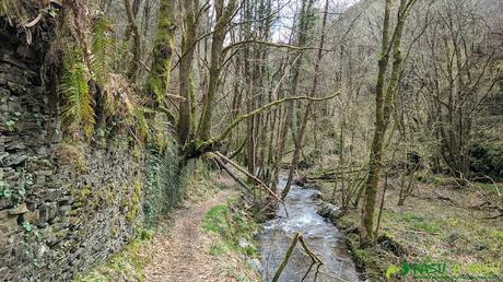 Camino al lado del Río Agüeira