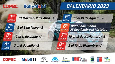 Calendario Copec RallyMobil 2023