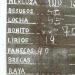Precios del pescado en la lonja de Santander.Año 1963.