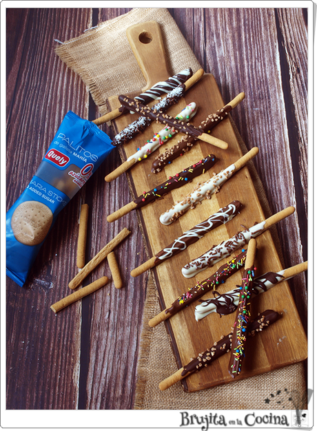 Mikado chocolate casero