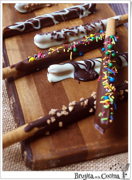 Mikado chocolate casero