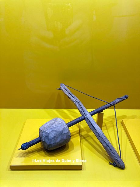 Trépano giratorio con broca de silex en las minas de Gavá