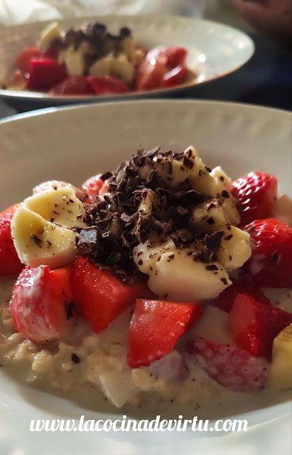 Porridge de fresas