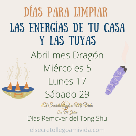 Días de limpieza de la energía en el mes dragón 🐲