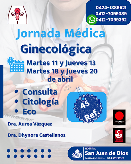 #SALUD:  #JORNADA: | Chequeo ginecológico anual a precio de promoción en el #Hospital San Juan de Dios | #CARACAS  #VENEZUELA