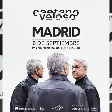 Concierto de Caetano Veloso en Madrid el 6 de septiembre