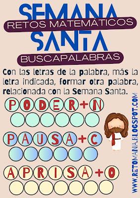 BUSCAPALABRAS Desafíos matemáticos, Retos matemáticos, Problemas matemáticos, Semana Santa, Semana Mayor, Acertijos, Jeroglíficos, Buscapalabras, Palabra Oculta, Retos mentales, Retos visuales, Retos virales, Picas y Fijas, Juego de Letras, Juego de Palabras