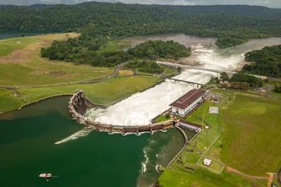 La Represa de Gatún,  obra fundamental para el funcionamiento del Canal de Panamá