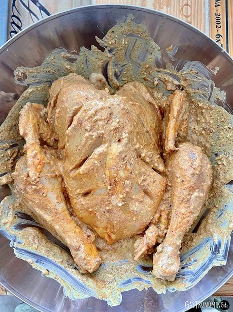 Pollo tandoori asado, exotismo de color y sabor desde la India