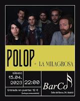 Concierto de Polop y La Milagrosa en Sala BarCo