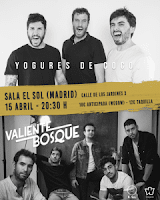 Concierto Yogures de Coco y Valiente Bosque en El Sol