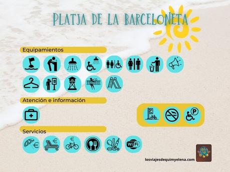 Servicios en la Platja de la Barceloneta