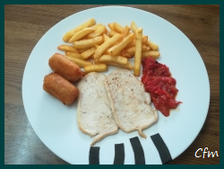 Plato combinado de pollo