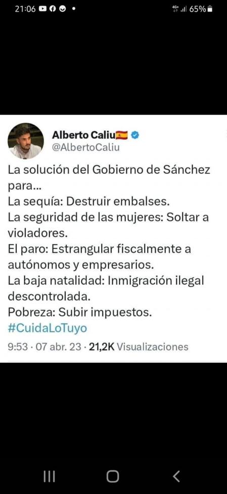 El gobierno aplica soluciones equivocadas y medidas para destruir España