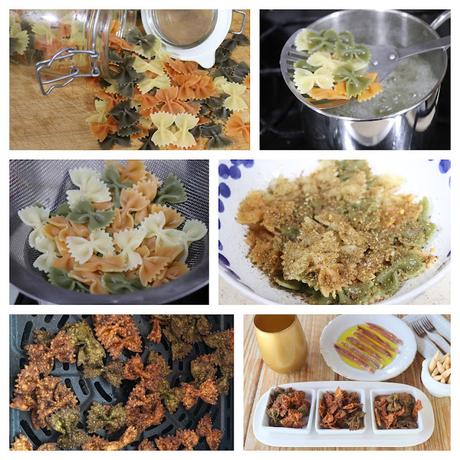 Snacks crujientes caseros hechos de pasta en tu freidora de aire