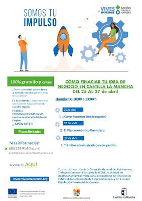 Taller gratuito y online 2023: Cómo financiar tu idea de negocio en Castilla La Mancha Taller gratuito y online 2023: Cómo financiar tu idea de negocio en Castilla La Mancha