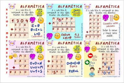 Desafío matemático, Reto matemático, Problema matemático, Juego de letras, Juego de palabras, Suma de letras, Suma de palabras, Alfamética, Criptoaritmética, Criptosuma, Criptograma, Retos mentales, Retos visuales, Día del Beso, Día Internacional del Beso