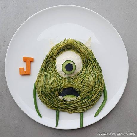 Personajes Disney y Pixar hechos con comida