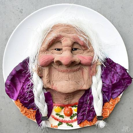 Personajes Disney y Pixar hechos con comida