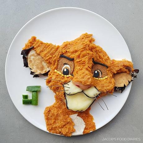 Personajes Disney y Pixar hechos con comida