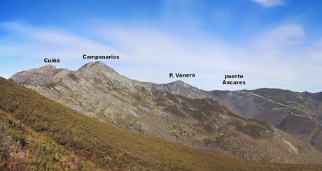 Cuiña y El Campanario desde Tejedo de Ancares