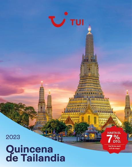 TUI lanza hasta un 7% de descuento en toda la programación de Tailandia TUI lanza hasta un 7% de descuento en toda la programación de Tailandia