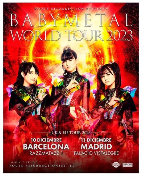 Conciertos de Babymetal en Barcelona y Madrid en diciembre