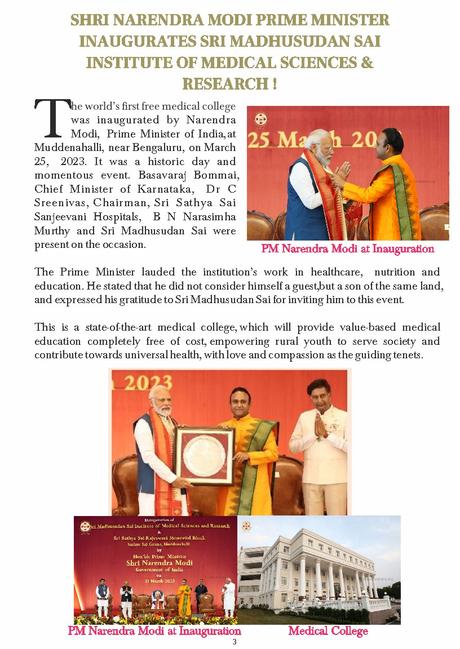 Boletín Sai Sanjeevani Edición de marzo de 2023