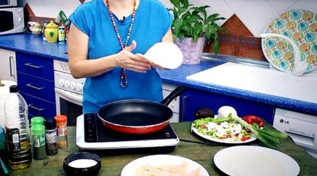 Fajitas de pollo y verduras