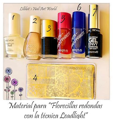 Florecillas redondas con la técnica Leadlight